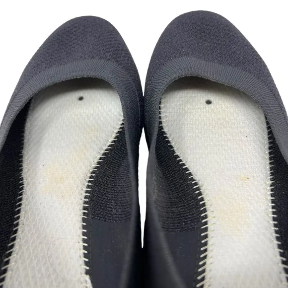 AllBirds Tree Breezers Black Knit Slip On Ballet Flats Size 10 Washable