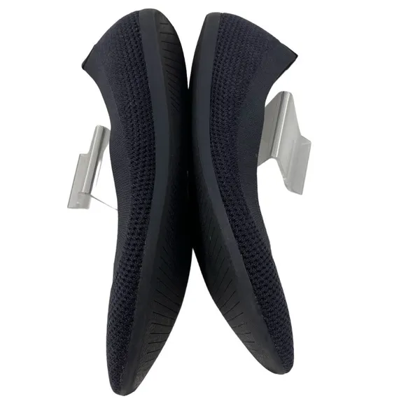 AllBirds Tree Breezers Black Knit Slip On Ballet Flats Size 10 Washable