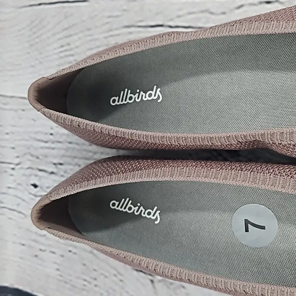 Allbirds Tree Breezers Pointed NWOT Women's Rose Mauve Pink Ballet Flats Size 7
