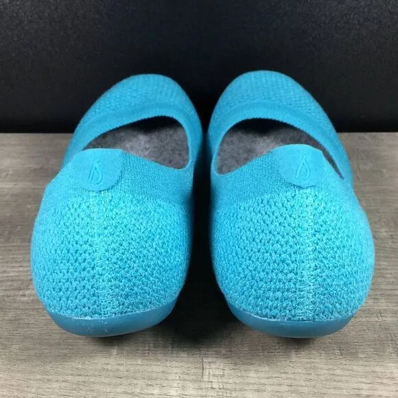 Allbirds Tree Breezers Women's Size 6 Caribbean Blue Slip On Ballet Flats Shoes