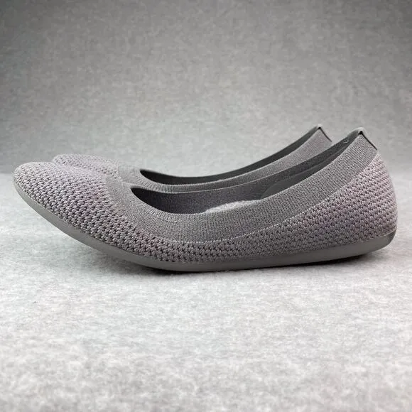 Allbirds Tree Breezers Women's Size 7.5 Grey Lightweight Slip On Ballet Flat