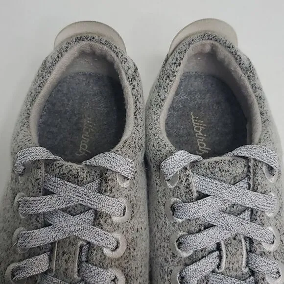 Allbirds Women's Wool Pipers Sneakers Shoes Dapple Grey White Sole Size 7