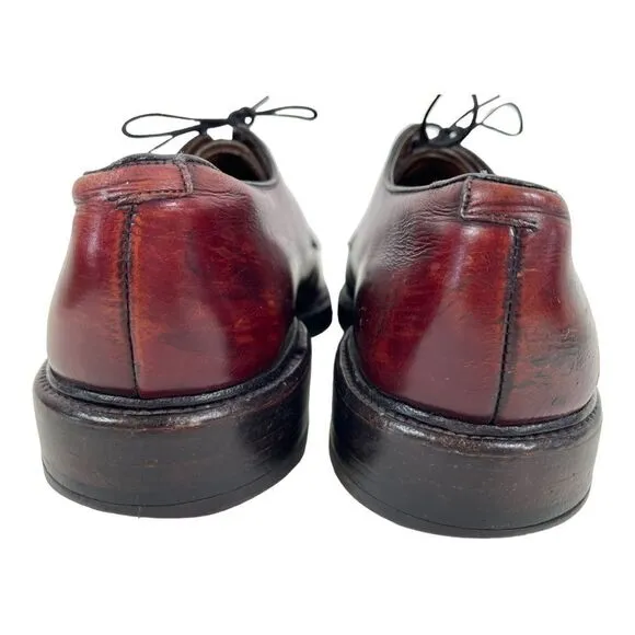 Allen Edmonds Alpine Plain Toe Derby  Mahogany Red Leather Sz US 8.5 made in USA