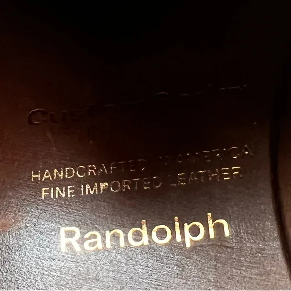 Allen Edmonds &quot;RANDOLPH&quot; Leather Slip-On Penny Loafers 9.5 C - Chestnut Brown