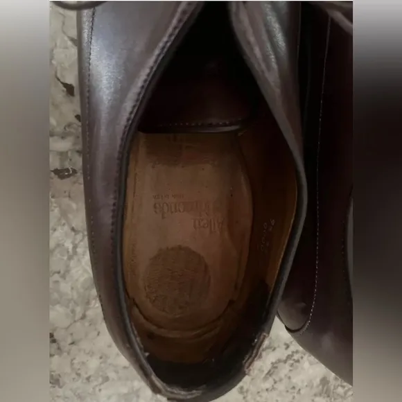 Allen Edmonds Bergland Brown Leather‎ Cap Toe Derby Dress Shoes 9.5 3E #6551 USA