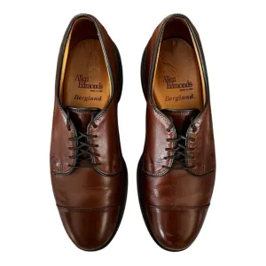 Allen Edmonds Bergland Lace-up Cap Toe Brown Leather Derby Shoe Mens Size 7 D