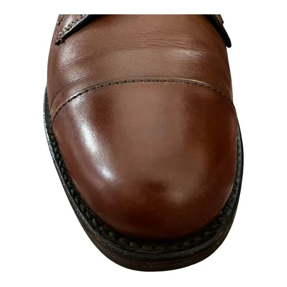 Allen Edmonds Bergland Lace-up Cap Toe Brown Leather Derby Shoe Mens Size 7 D