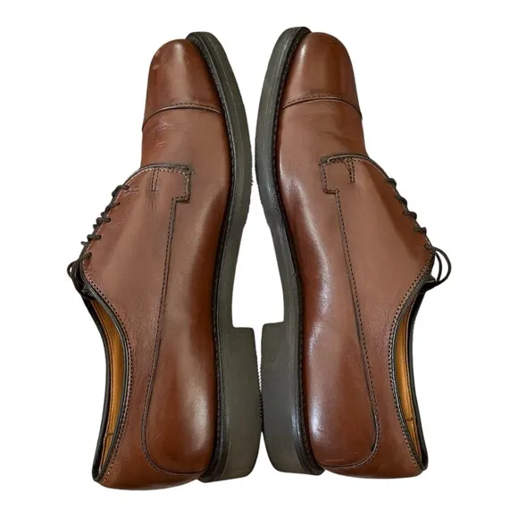 Allen Edmonds Bergland Lace-up Cap Toe Brown Leather Derby Shoe Mens Size 7 D