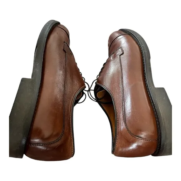 Allen Edmonds Bergland Lace-up Cap Toe Brown Leather Derby Shoe Mens Size 7 D