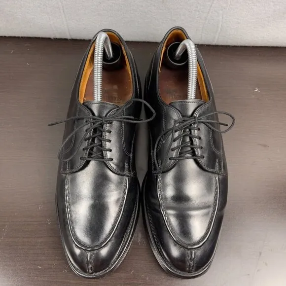 Allen Edmonds Bradley Black Leather Split Toe Derby Dress Show Size 8.5