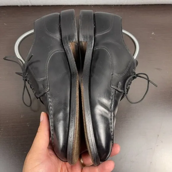 Allen Edmonds Bradley Black Leather Split Toe Derby Dress Show Size 8.5