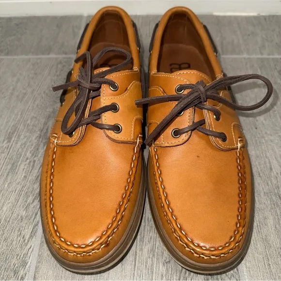 ALLEN EDMONDS Brown Tan Eastport Boat Shoes Size 10B Loafers Slip On *READ