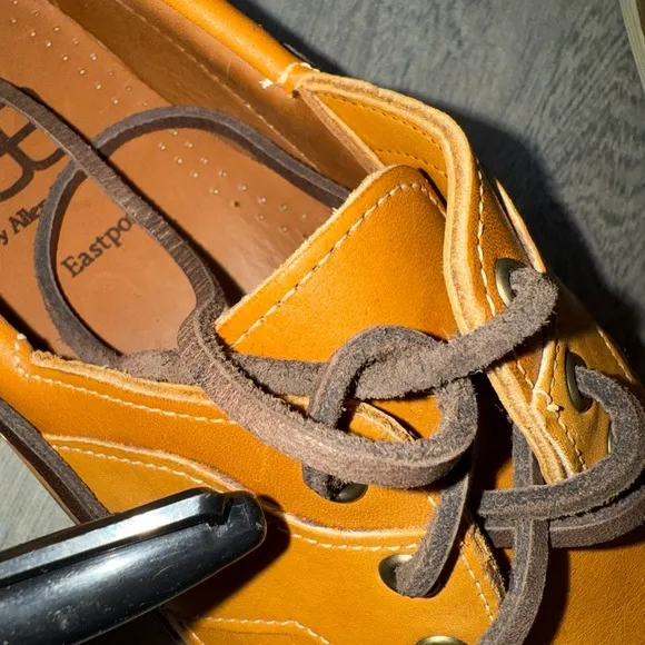 ALLEN EDMONDS Brown Tan Eastport Boat Shoes Size 10B Loafers Slip On *READ