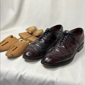 Allen Edmonds Cambridge 8685  Burgandy Leather Men's wingtips 7.5 D