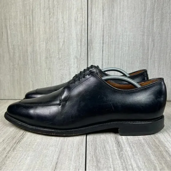 Allen Edmonds Delray Black Split Toe Oxford Derby Dress Shoe Mens Size 10.5