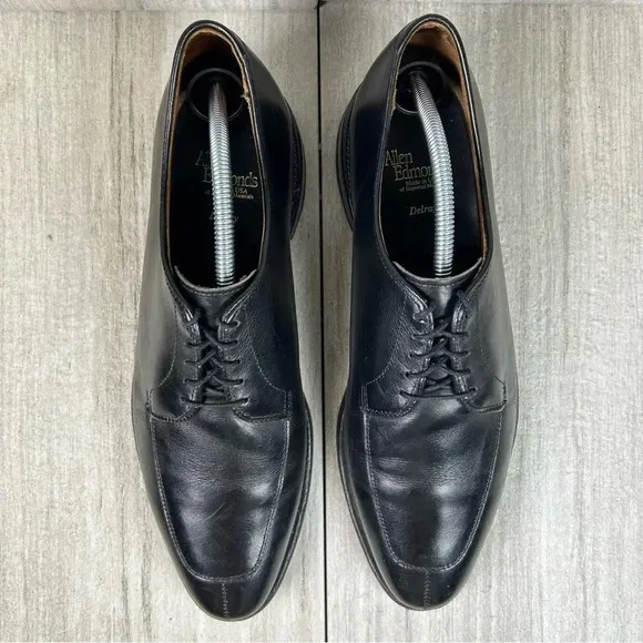Allen Edmonds Delray Black Split Toe Oxford Derby Dress Shoe Mens Size 10.5