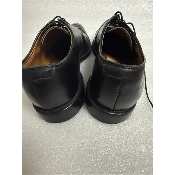 Allen Edmonds Delray Shoes Men's 8 D Black Leather Split Toe Derby Dress Oxford