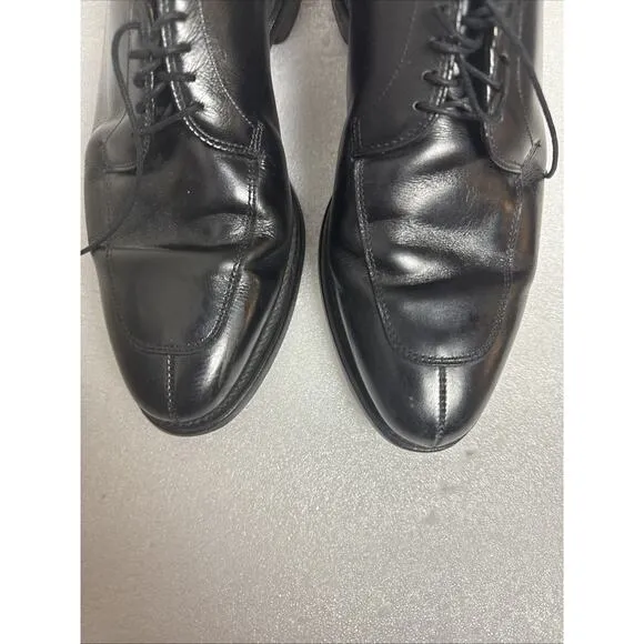 Allen Edmonds Delray Shoes Men's 8 D Black Leather Split Toe Derby Dress Oxford