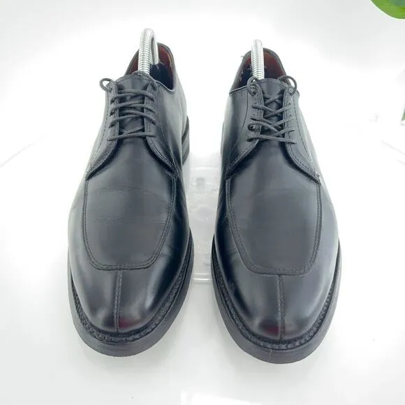 Allen Edmonds Delray Shoes Men's 9 D Black Leather Split Toe Derby Dress Oxford