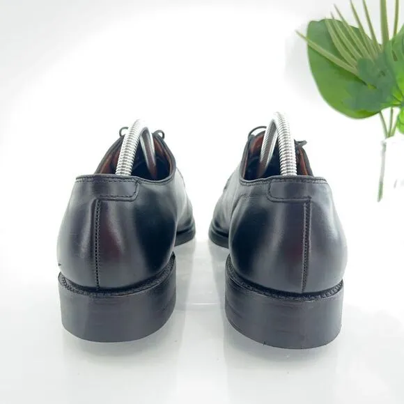 Allen Edmonds Delray Shoes Men's 9 D Black Leather Split Toe Derby Dress Oxford