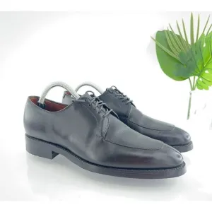 Allen Edmonds Delray Shoes Men's 9 D Black Leather Split Toe Derby Dress Oxford