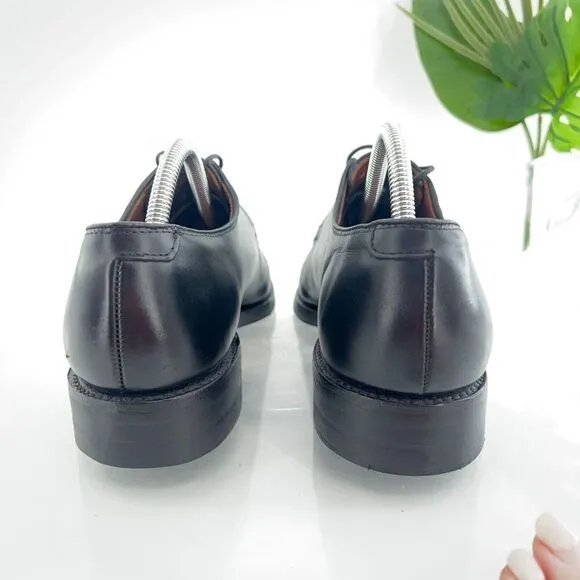 Allen Edmonds Delray Shoes Men's 9 D Black Leather Split Toe Derby Dress Oxford