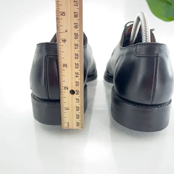 Allen Edmonds Delray Shoes Men's 9 D Black Leather Split Toe Derby Dress Oxford