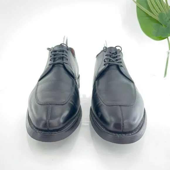Allen Edmonds Delray Shoes Men's 9 D Black Leather Split Toe Derby Dress Oxford