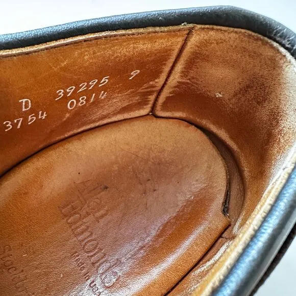 Allen Edmonds Dress Shoes Men's Stockbridge Derby Brown Leather Split Toe Size 9