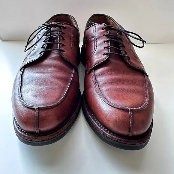 Allen Edmonds Dress Shoes Men's Stockbridge Derby Brown Leather Split Toe Size 9