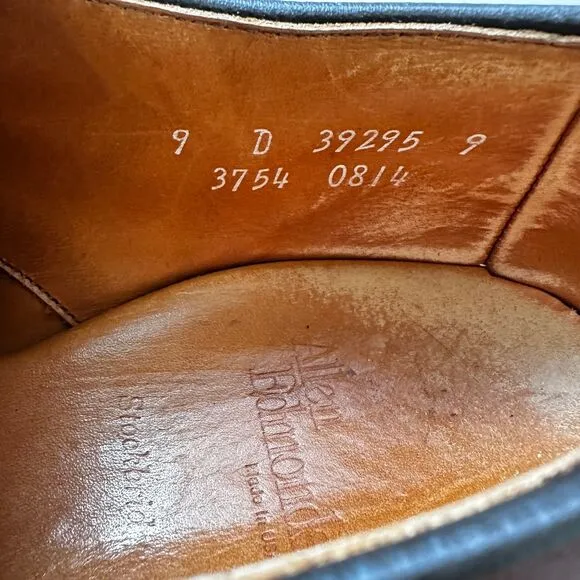 Allen Edmonds Dress Shoes Men's Stockbridge Derby Brown Leather Split Toe Size 9