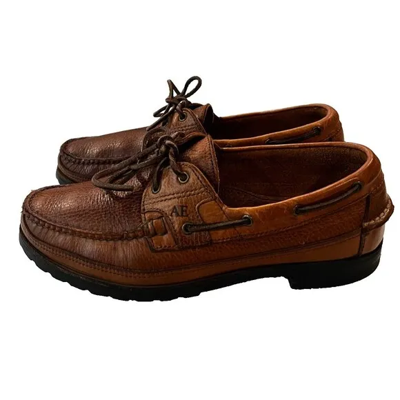 Allen Edmonds Eastport Mens Slip-On Pebbled Leather Boat Brown sz 10.5 Woodhaven