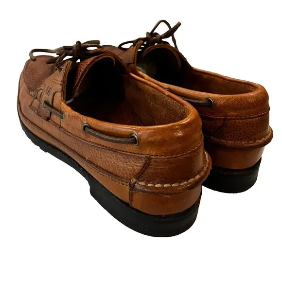 Allen Edmonds Eastport Mens Slip-On Pebbled Leather Boat Brown sz 10.5 Woodhaven