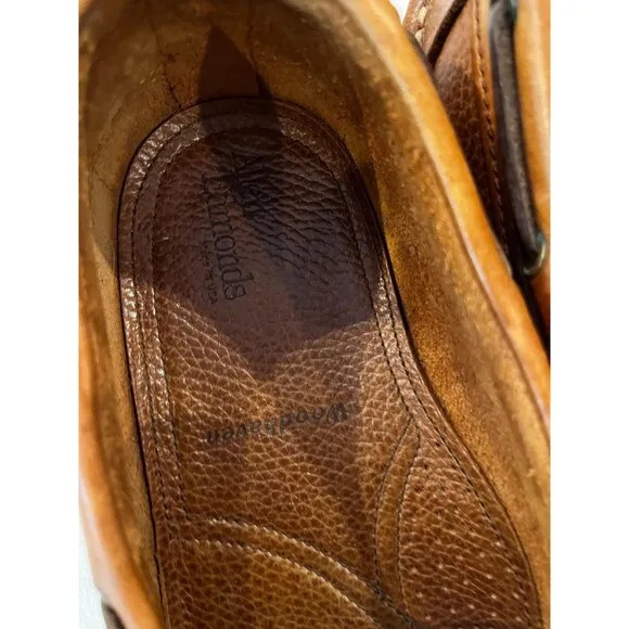 Allen Edmonds Eastport Mens Slip-On Pebbled Leather Boat Brown sz 10.5 Woodhaven