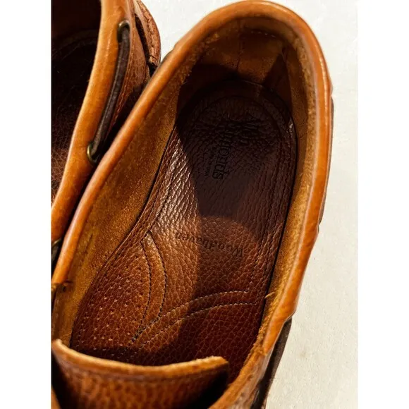 Allen Edmonds Eastport Mens Slip-On Pebbled Leather Boat Brown sz 10.5 Woodhaven