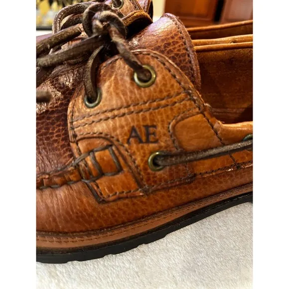 Allen Edmonds Eastport Mens Slip-On Pebbled Leather Boat Brown sz 10.5 Woodhaven