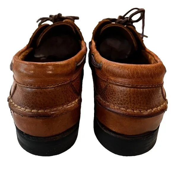 Allen Edmonds Eastport Mens Slip-On Pebbled Leather Boat Brown sz 10.5 Woodhaven
