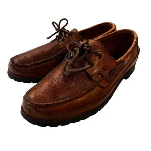 Allen Edmonds Eastport Mens Slip-On Pebbled Leather Boat Brown sz 10.5 Woodhaven