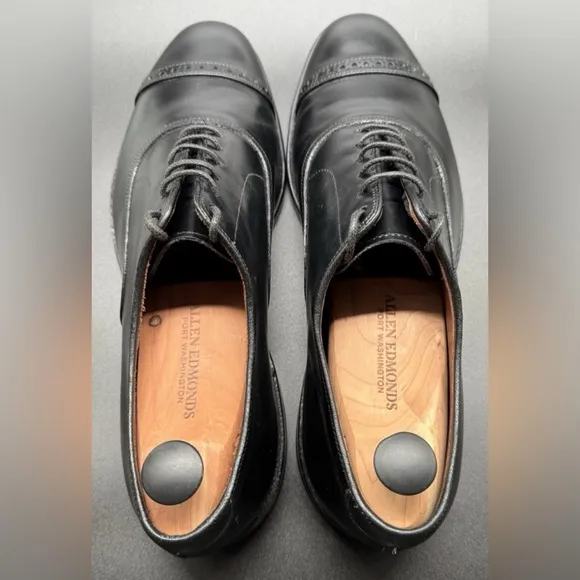 Allen Edmonds Fifth Avenue Cap-Toe Oxford 11.5 Black Resoled w/Extras MSRP $425
