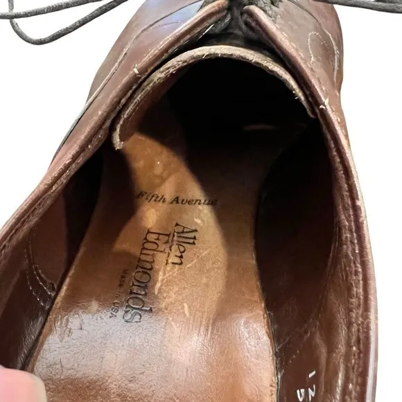 Allen Edmonds Fifth Avenue Cap-Toe Oxford Derby‎ Size 12 C Light Brown Lace Up