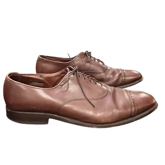 Allen Edmonds Fifth Avenue Cap-Toe Oxford Derby‎ Size 12 C Light Brown Lace Up