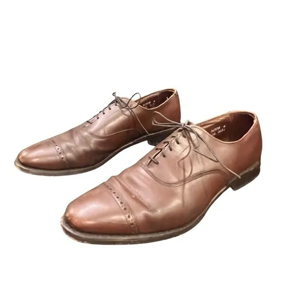 Allen Edmonds Fifth Avenue Cap-Toe Oxford Derby‎ Size 12 C Light Brown Lace Up
