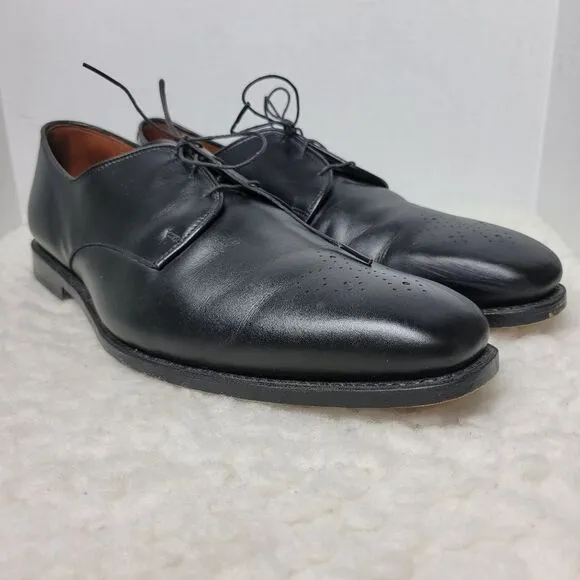 Allen Edmonds Flatiron Men's 15 Shoes Black Leather Brogue Toe Oxford Derby