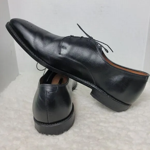 Allen Edmonds Flatiron Men's 15 Shoes Black Leather Brogue Toe Oxford Derby