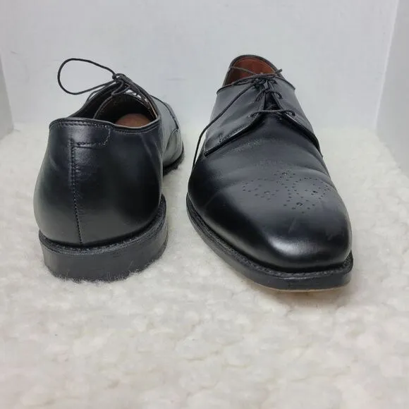 Allen Edmonds Flatiron Men's 15 Shoes Black Leather Brogue Toe Oxford Derby