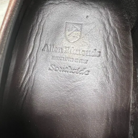 Allen Edmonds‎ Handcrafted Brown Leather Derby Shoes Classic Casual Dress