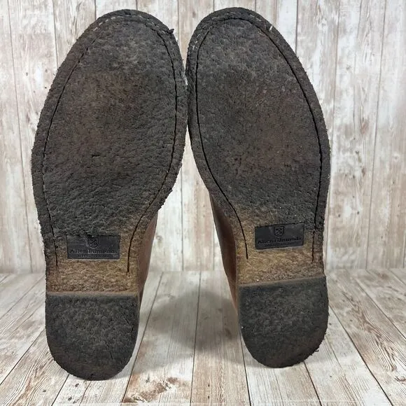 Allen Edmonds‎ Handcrafted Brown Leather Derby Shoes Classic Casual Dress