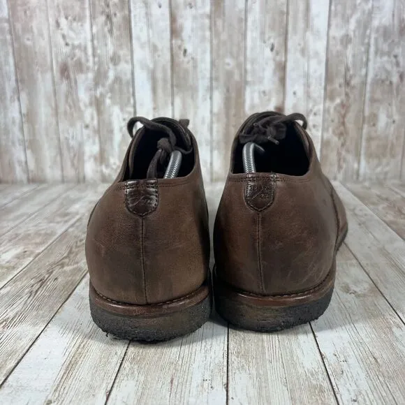 Allen Edmonds‎ Handcrafted Brown Leather Derby Shoes Classic Casual Dress
