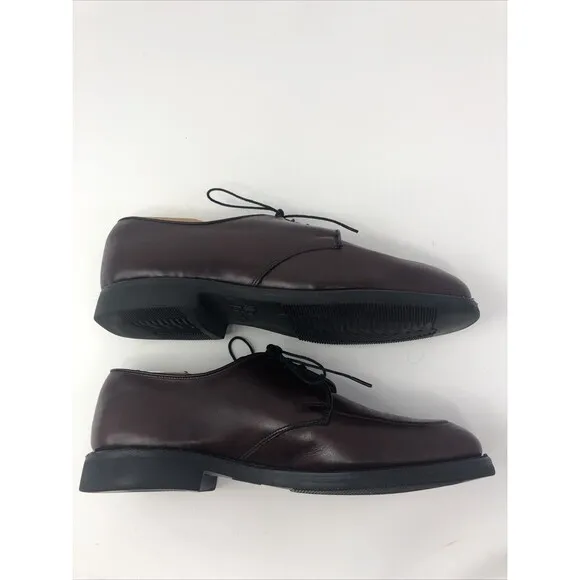 Allen Edmonds Kennett Burgundy Leather Split Toe Derby Dress Shoes Mens Size 7.5