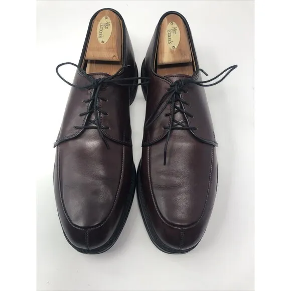 Allen Edmonds Kennett Burgundy Leather Split Toe Derby Dress Shoes Mens Size 7.5